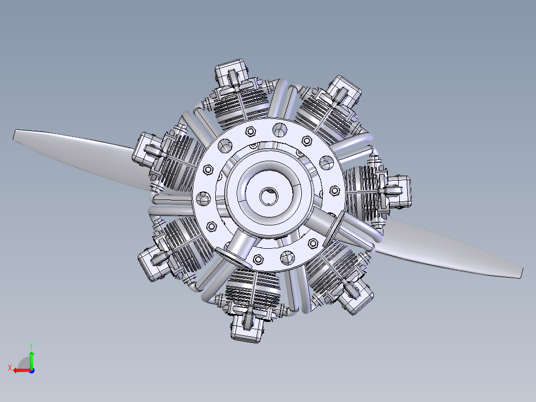 Engine七缸星形发动机  STP后视图