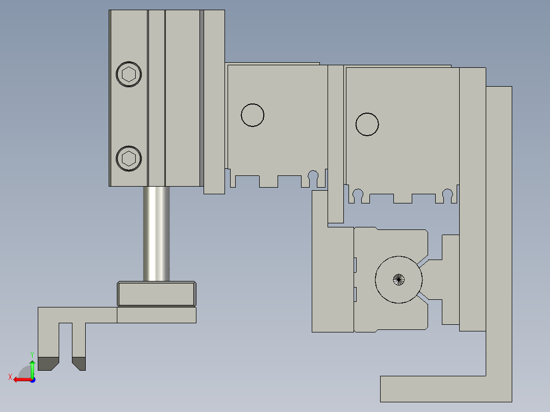 接力送料装置后视图