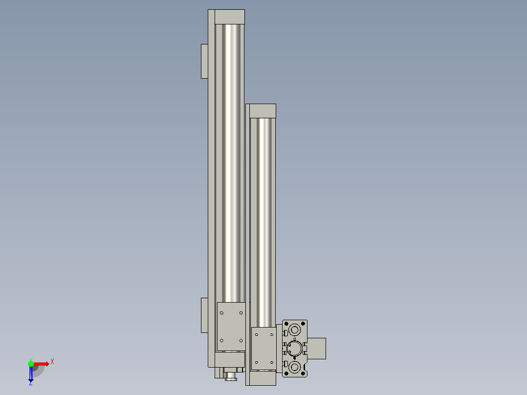 接力送料装置俯视图