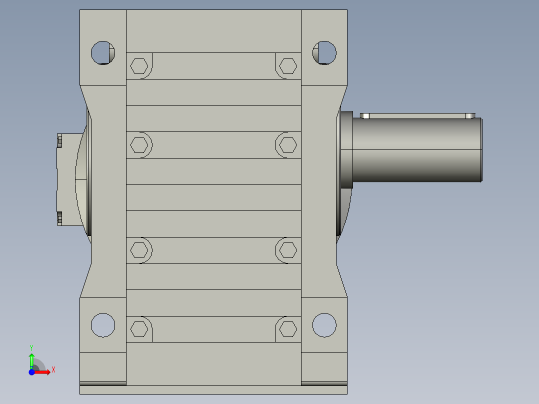 JRTK97DS112M4-180-A电机减速机组前视图