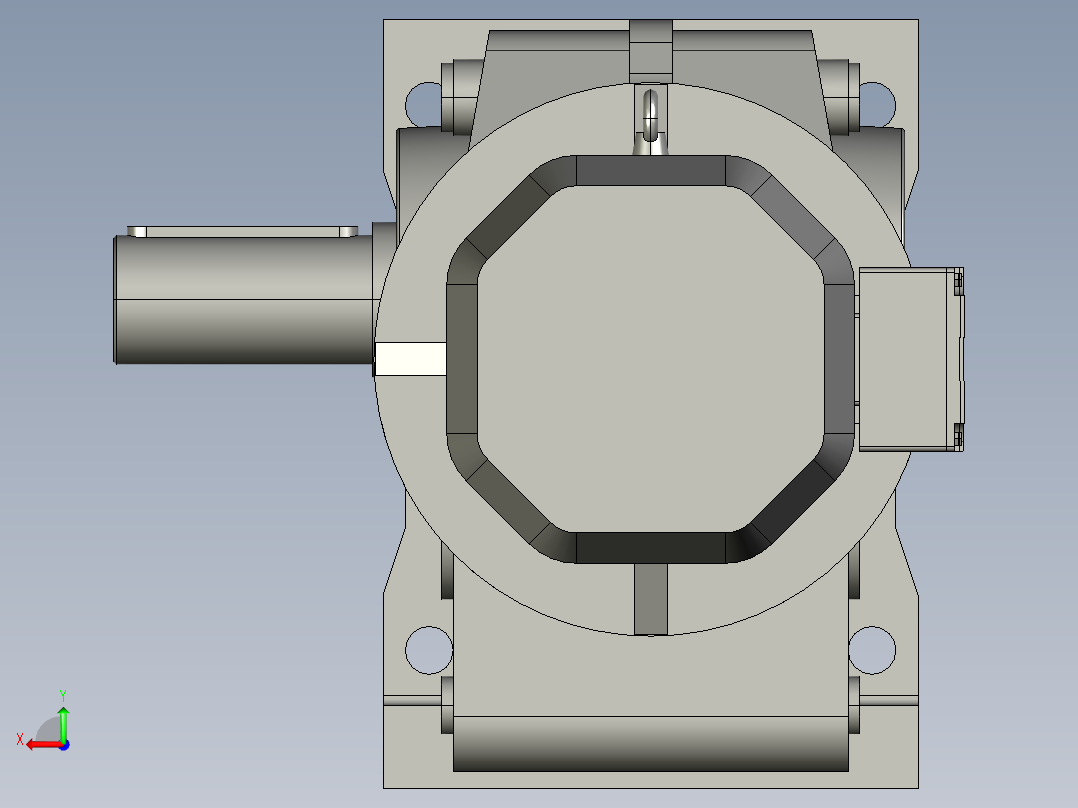 JRTK97DS112M4-180-A电机减速机组后视图