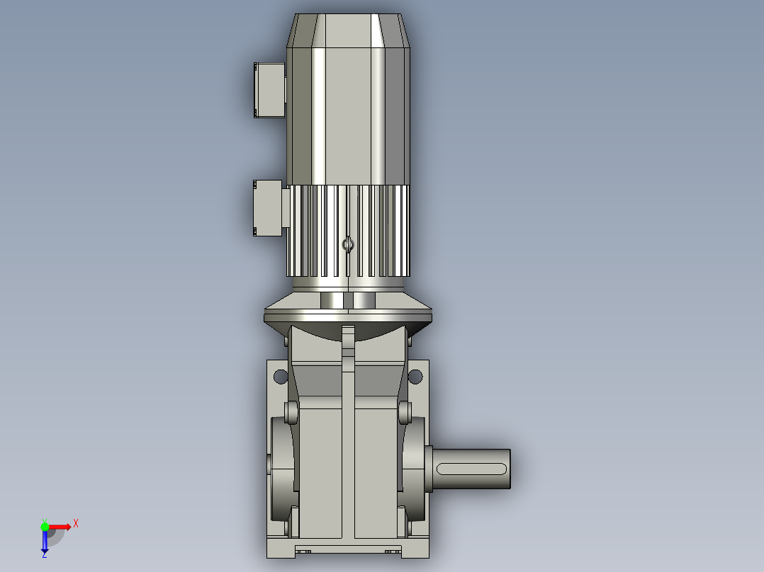 JRTK97DS112M4-180-A电机减速机组俯视图