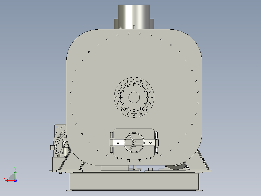 污泥干化用桨叶式干燥机后视图