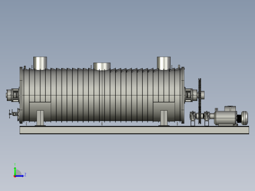 污泥干化用桨叶式干燥机左视缩略图
