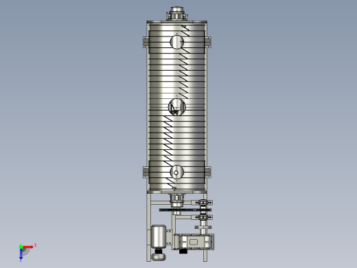 污泥干化用桨叶式干燥机俯视缩略图