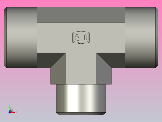 EO管接头三通异径管TR15 12 15L71X.igs前视缩略图