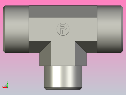 EO管接头三通异径管TR15 12 15L71X.igs后视缩略图