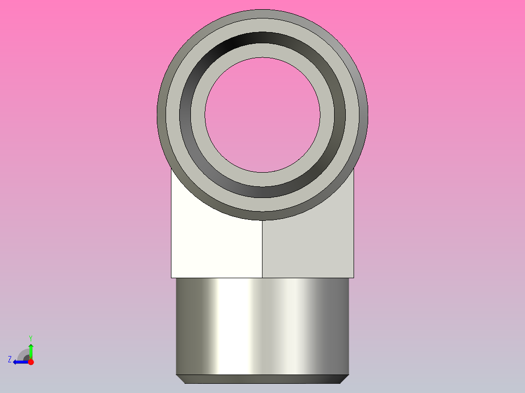 EO管接头三通异径管TR15 12 15L71X.igs右视图