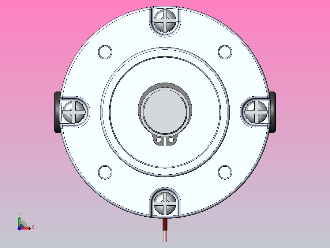 沙洋叶齿轮电机IG-90GM L73.8前视图