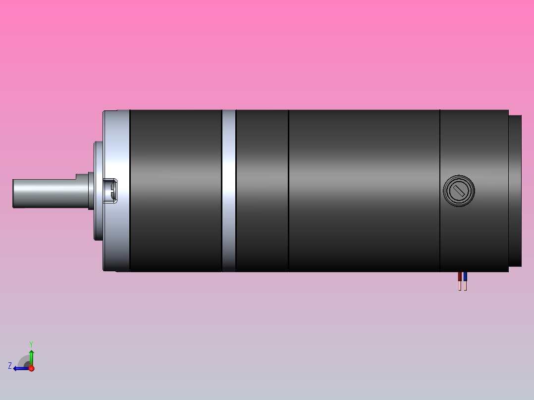 沙洋叶齿轮电机IG-90GM L73.8右视图