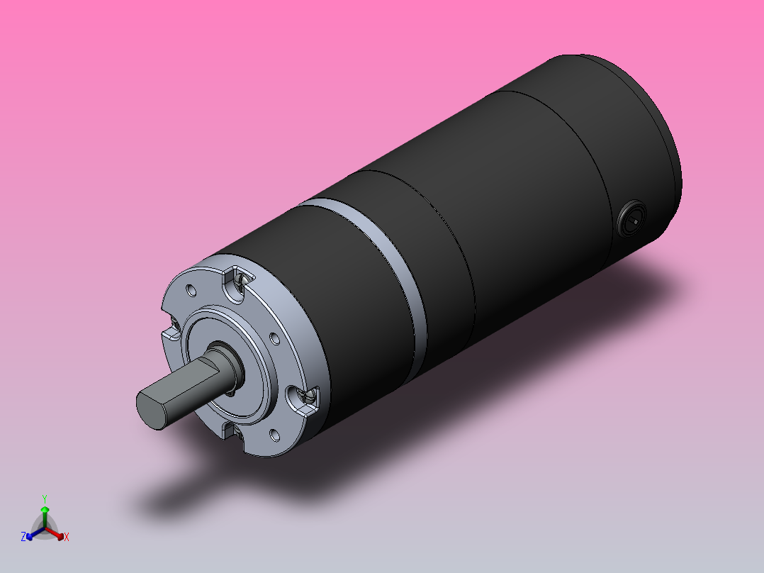 沙洋叶齿轮电机IG-90GM L73.8正等轴测图