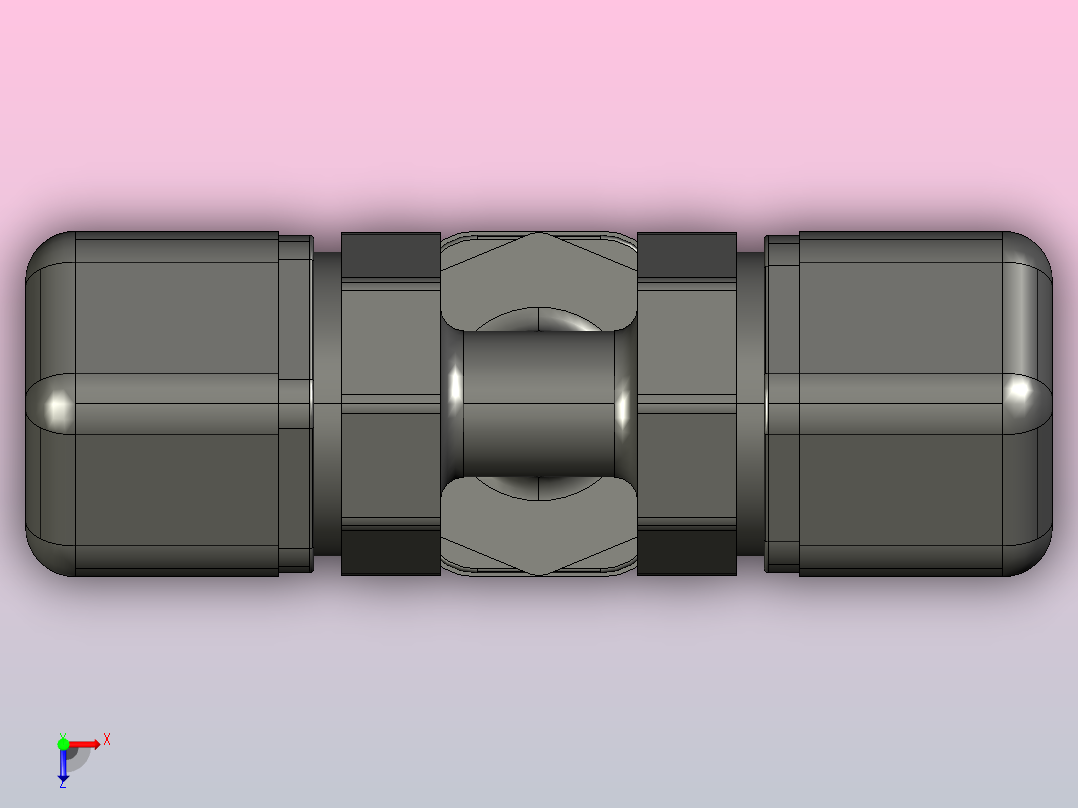 三通接头P6TU6俯视图