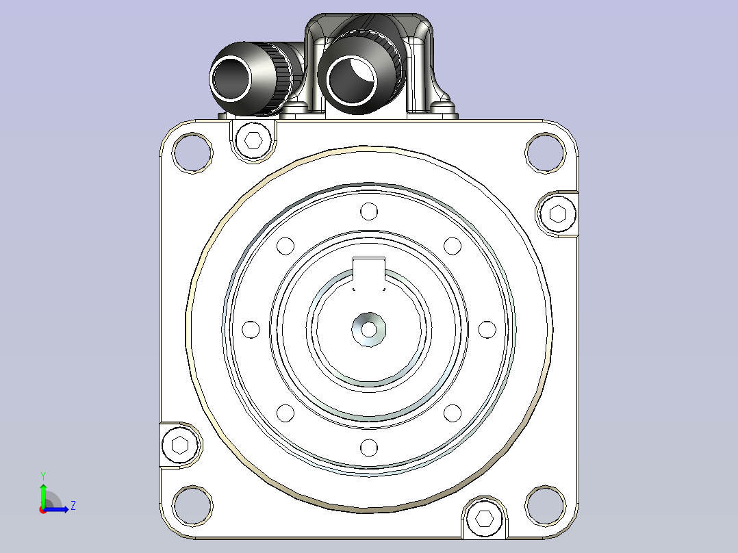 JSCC精研伺服减速电机 80mhf4左视图