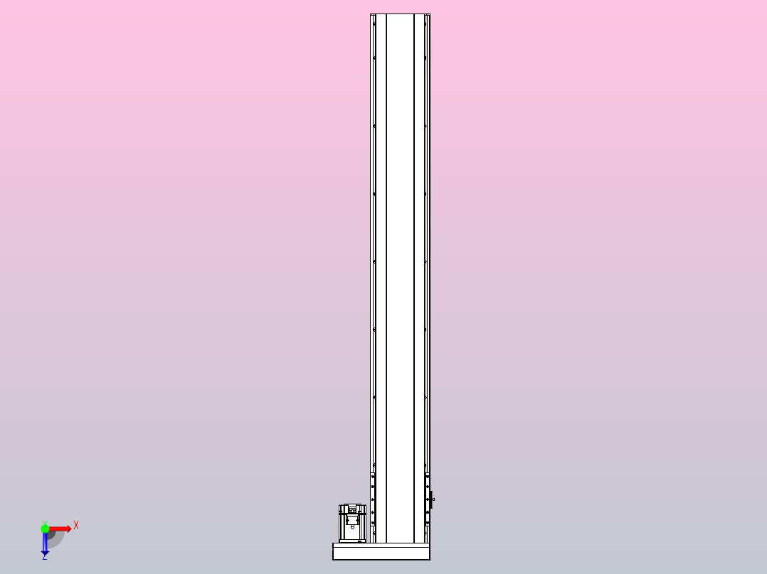日规模组半封闭丝杆TPA-HNR-175D-2510C-L1300-ML-C-P75-N3俯视图