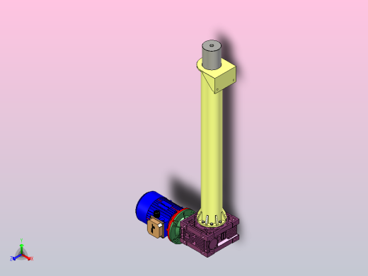 2.2千瓦NMRV线性执行器3D图纸 STP格式