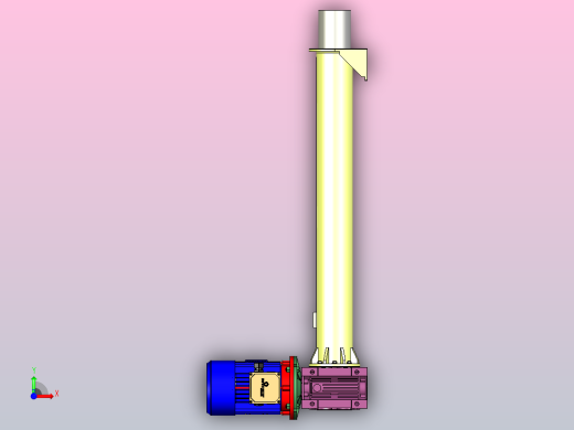 2.2千瓦NMRV线性执行器3D图纸 STP格式前视缩略图