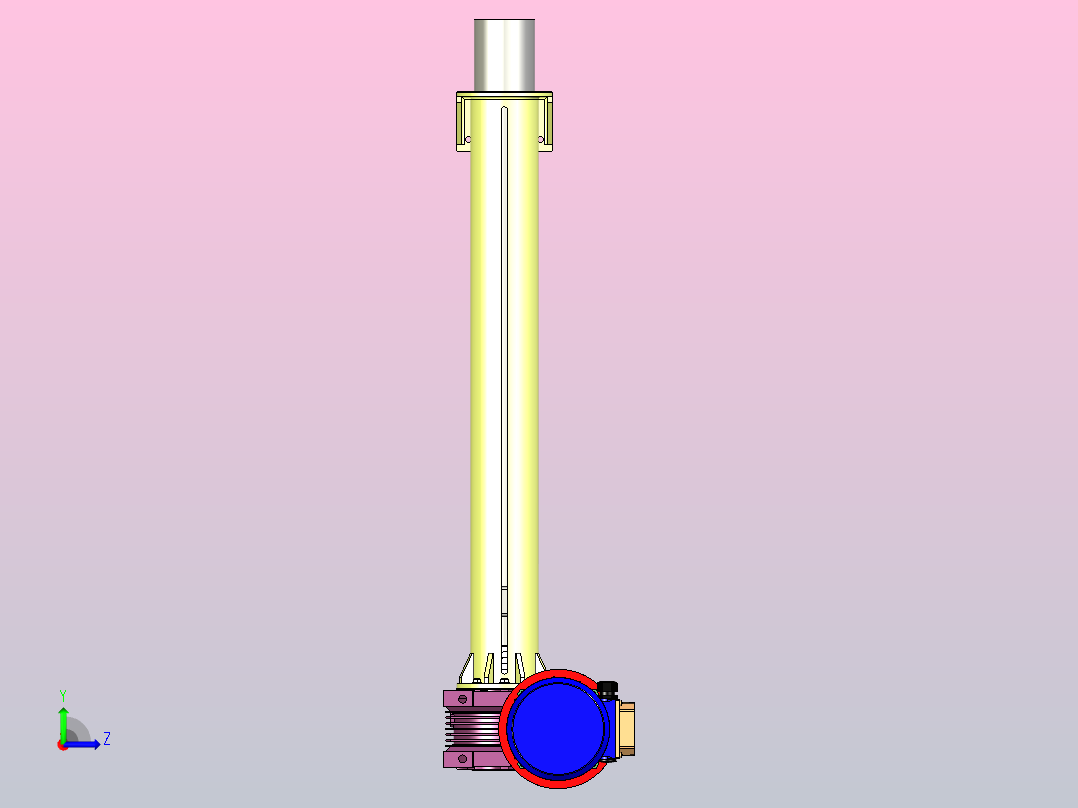 2.2千瓦NMRV线性执行器3D图纸 STP格式左视图