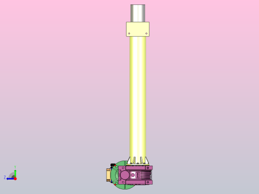 2.2千瓦NMRV线性执行器3D图纸 STP格式俯视缩略图