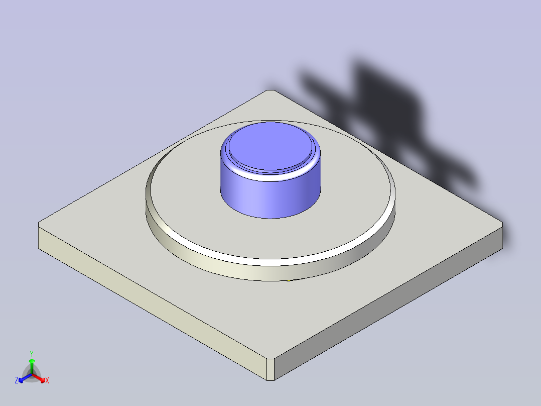 一种粘接用转台3D图纸主视图