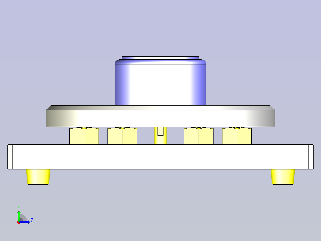 一种粘接用转台3D图纸左视图