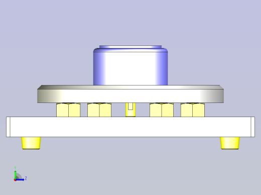一种粘接用转台3D图纸左视缩略图