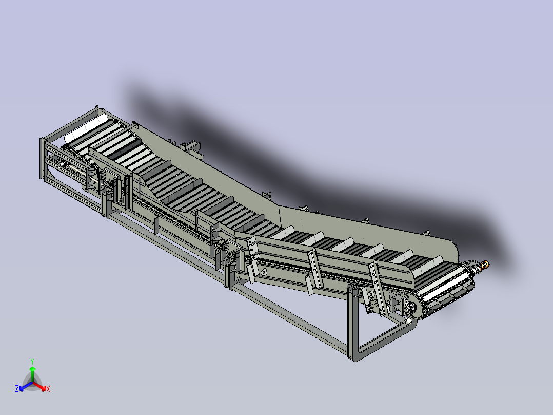 链式输送机3D图纸主视图