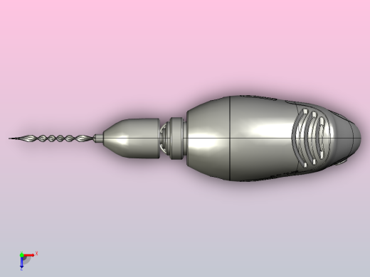 电钻3D模型俯视缩略图