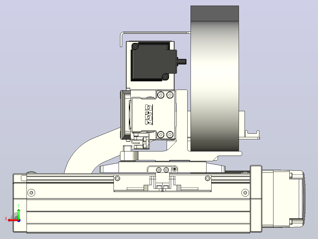 XYGT320-A1-50-100-M-C-0001负载5-8KG XY丝杆模组 内嵌式 XYGT320-A1 替换东佑达TOYO直线滑台模组后视图