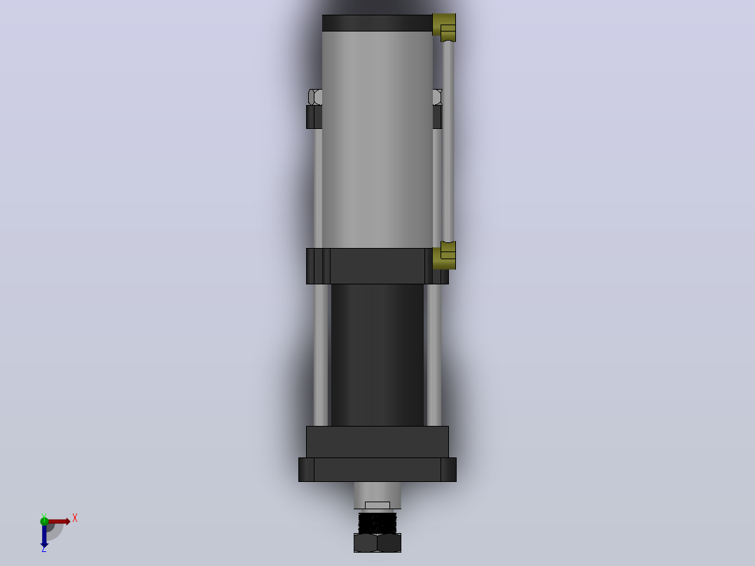 MPT-20T系列标准型[MPT-125-100-5-20T-M1-S1-0°]气压增压缸俯视图
