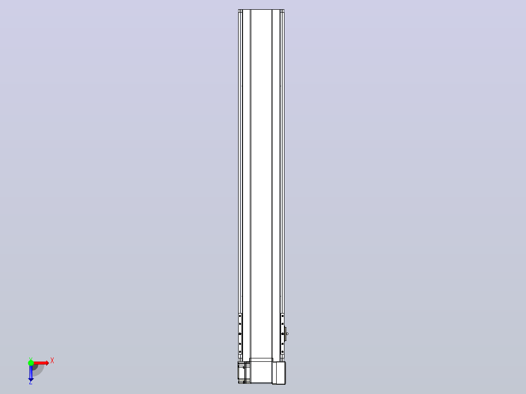 皮带直线轴半封闭可选导轨TPA-HNB-175D-140-L1050-RP-Y-P75-N3俯视图