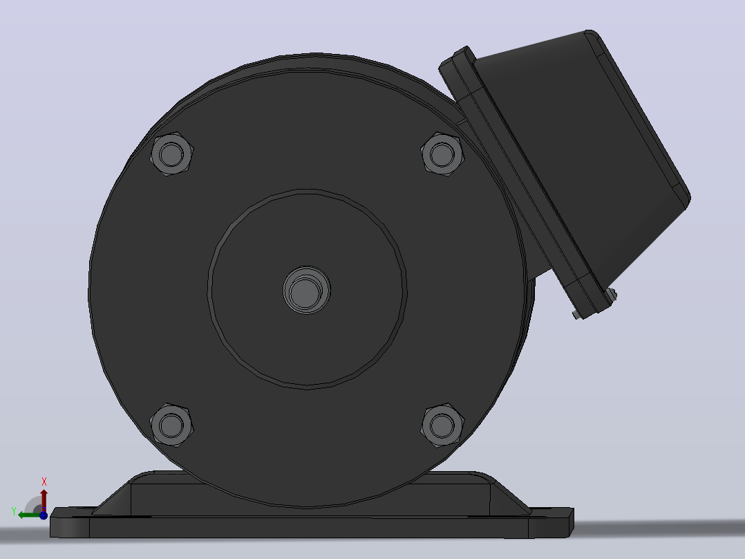 电机(LDPB110-B 系列)带联轴器[LDPB110-B]右视图