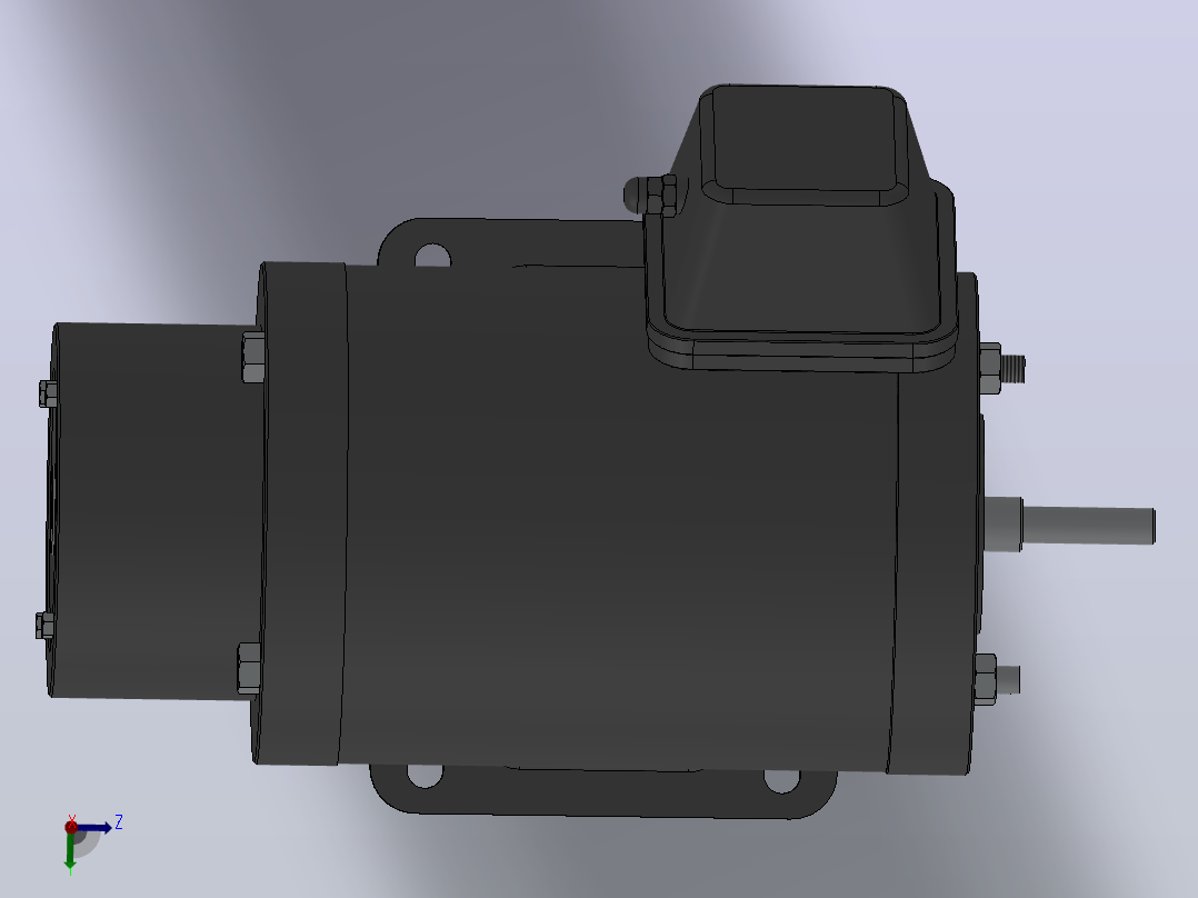 电机(LDPB110-B 系列)带联轴器[LDPB110-B]俯视图