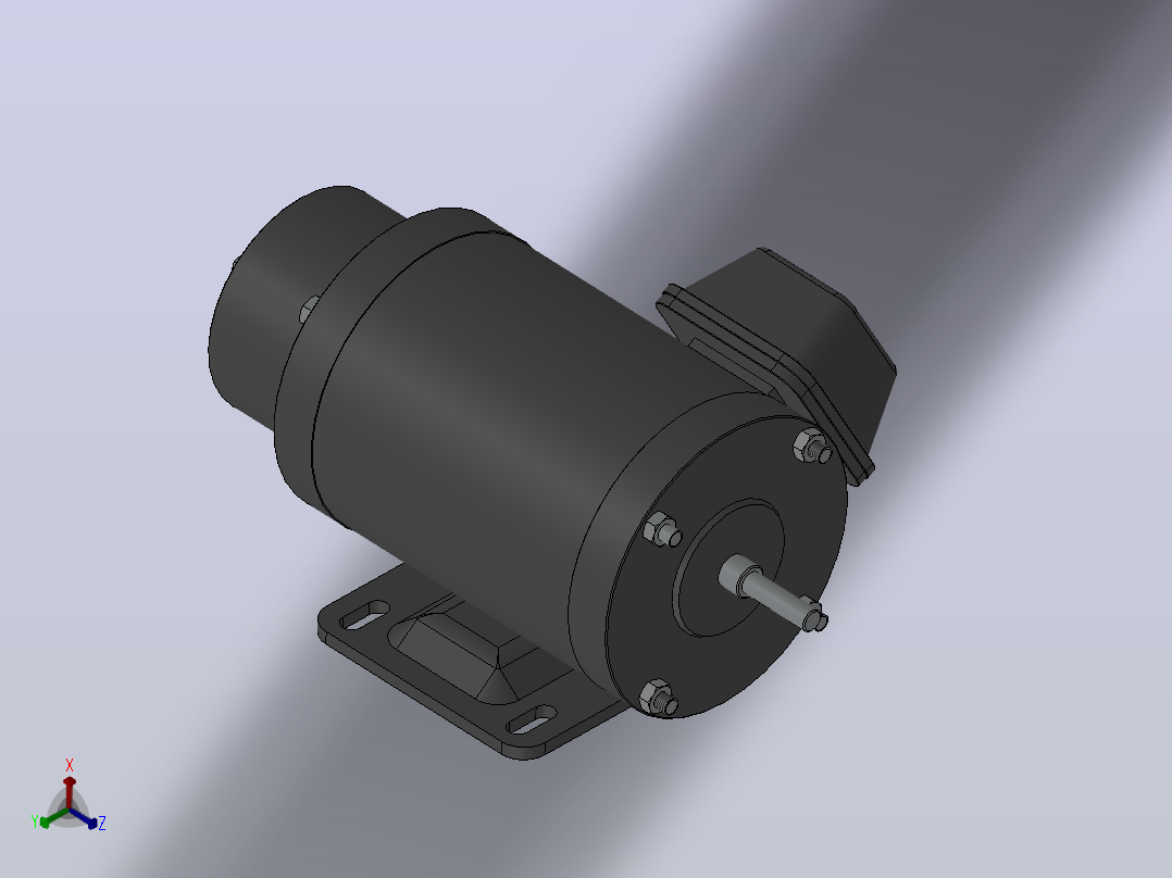 电机(LDPB110-B 系列)带联轴器[LDPB110-B]正等轴测图