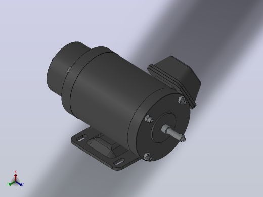 电机(LDPB110-B 系列)带联轴器[LDPB110-B]正等轴测缩略图