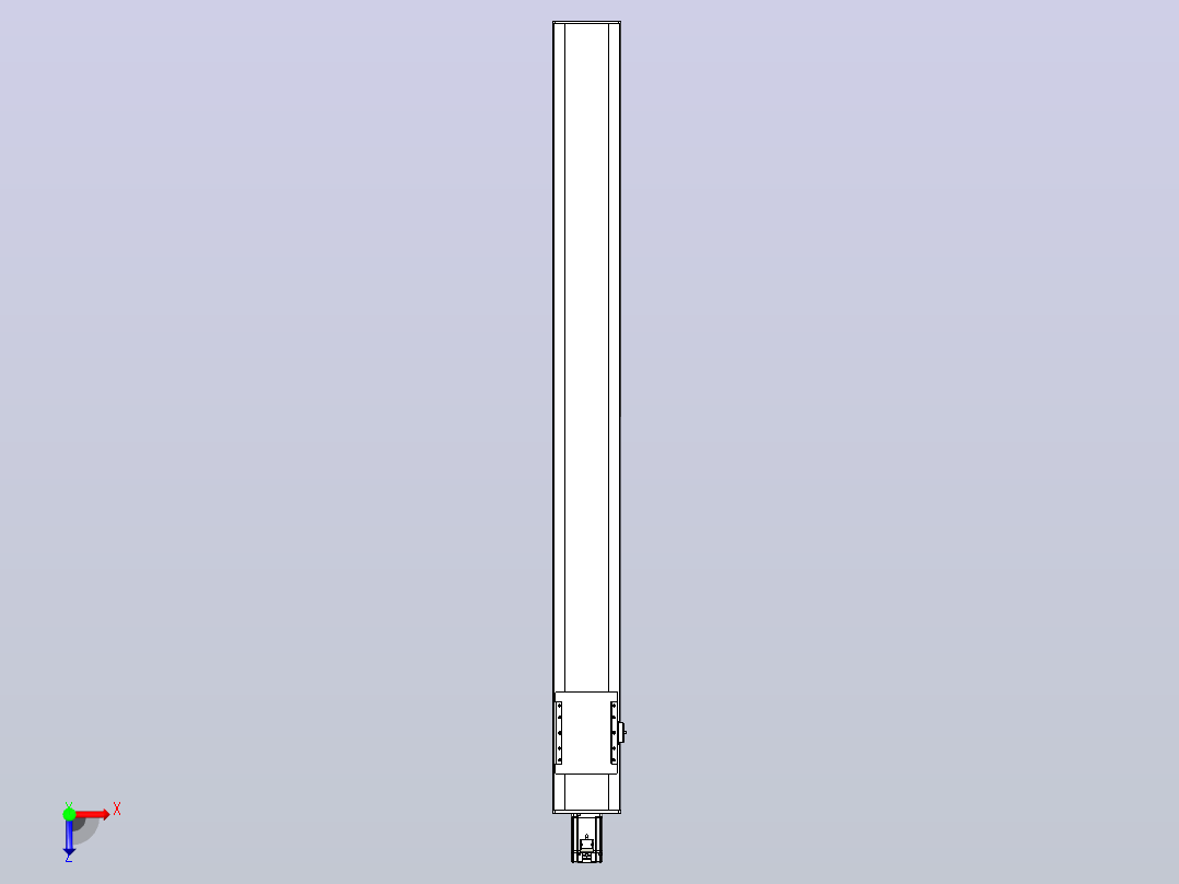 滚珠丝杠直线轴带导轨全封闭TPA-HCR-175D-2510C-L1700-M-Y-P75-N3俯视图