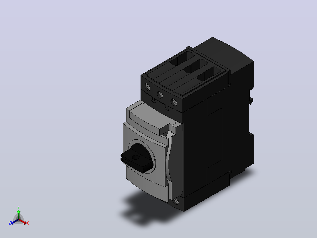 施耐德电气的GV3P断路器正等轴测图