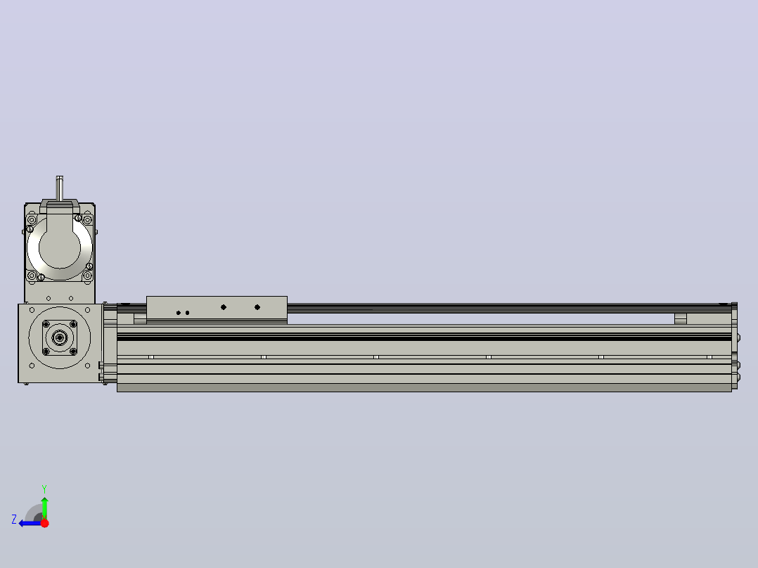 MT120BT半封闭皮带滑台[MT120BT.L100.300.LU.P40.C3]右视图
