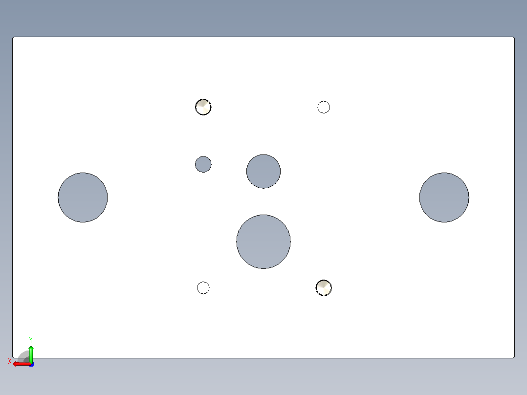两级冲孔模具后视图