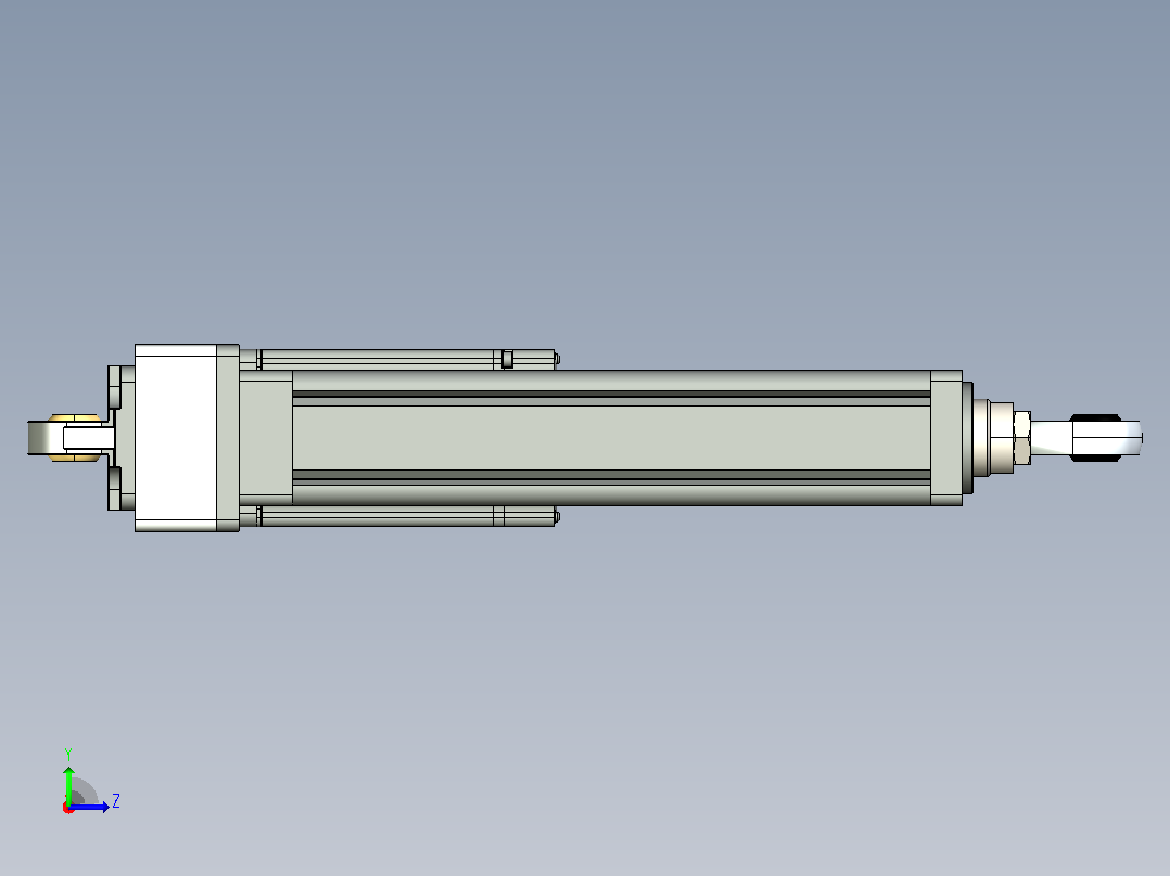 02-R210-80法兰-尾部关节轴承+杆端关节轴承-B左视图