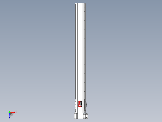 皮带直线轴半封闭可选导轨TPA-HNB-120D-110-L1000-LP-Y-P40-N3俯视缩略图
