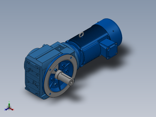 KF77法兰轴伸式安装螺旋锥齿轮减速机KF77-YV1.1-6P-135.28-M1-0°-A