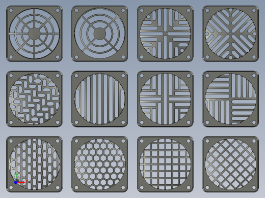 60x60mm 轴流风扇的塑料前视缩略图