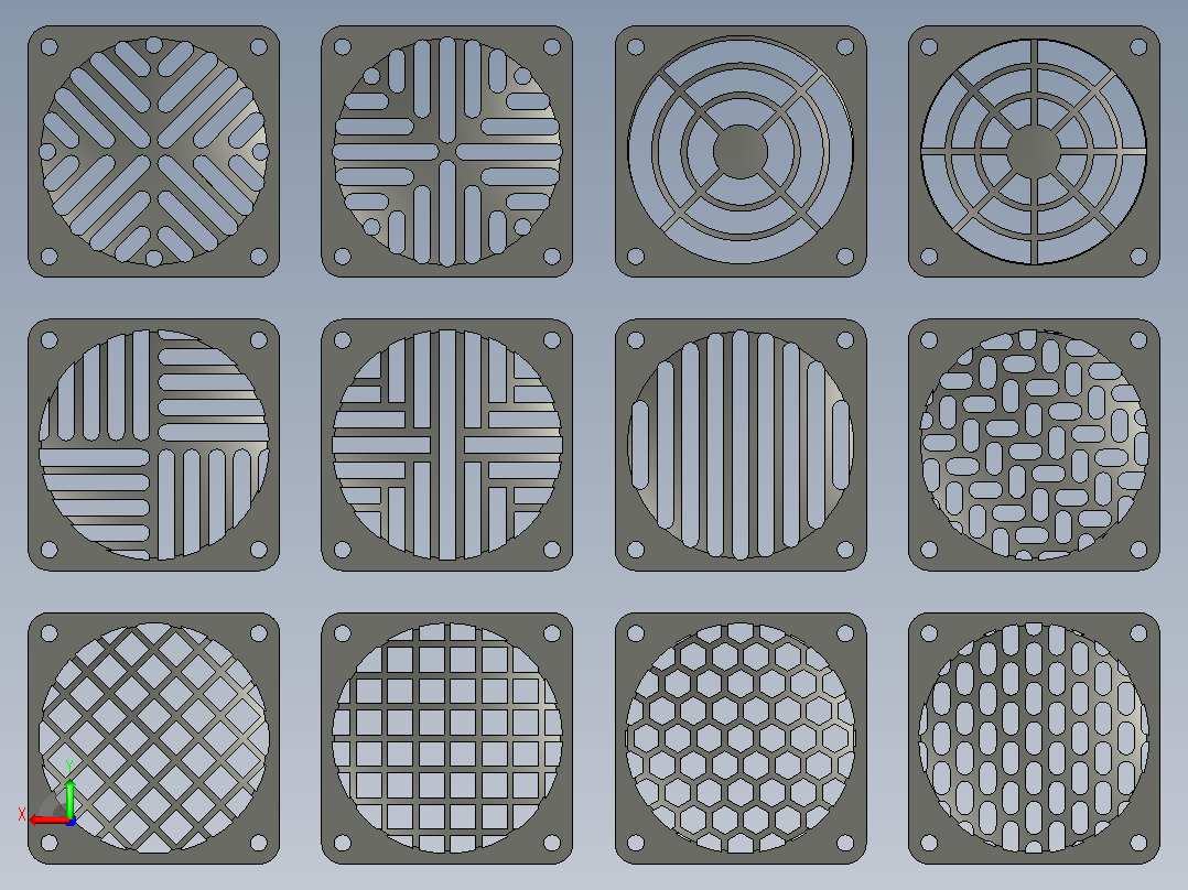 60x60mm 轴流风扇的塑料后视图