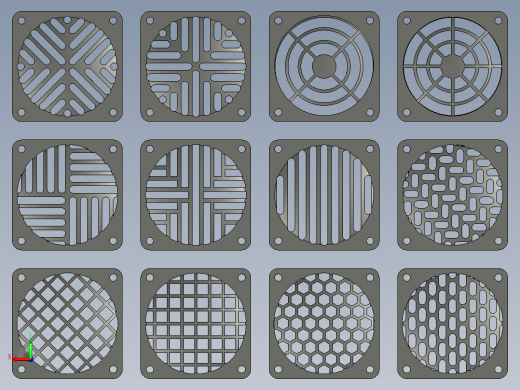60x60mm 轴流风扇的塑料后视缩略图