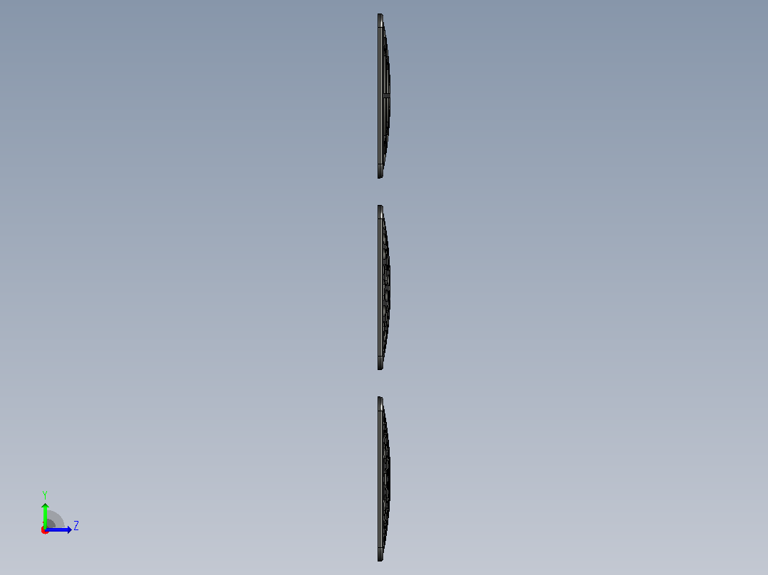 60x60mm 轴流风扇的塑料左视图