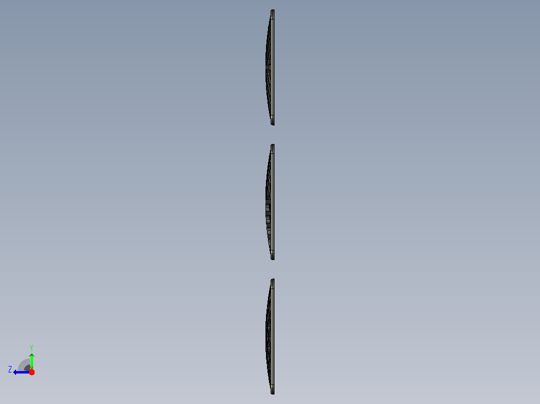 60x60mm 轴流风扇的塑料右视图