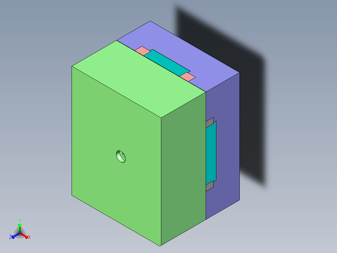 某企业电脑主机机箱壳注塑模具3D+CAD1455487主视图