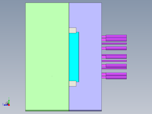 某企业电脑主机机箱壳注塑模具3D+CAD1455487右视缩略图