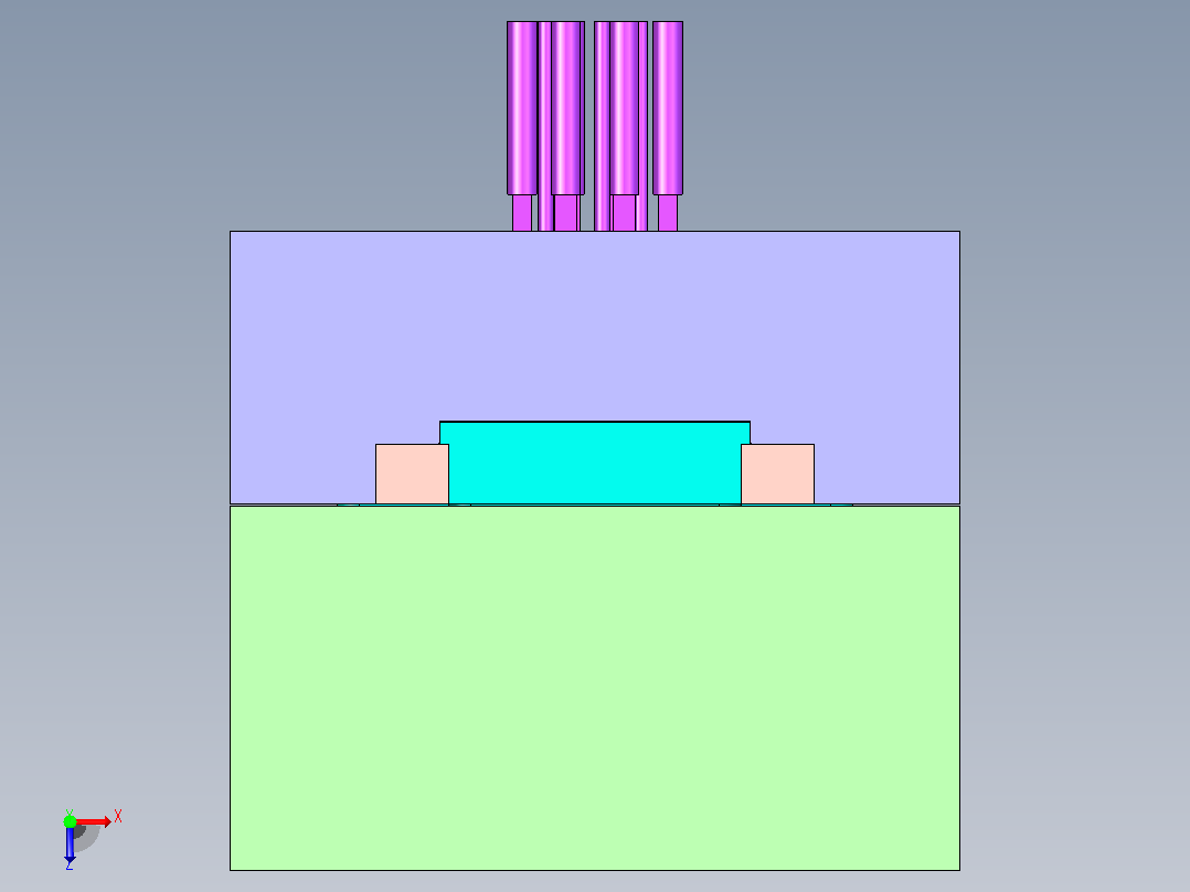 某企业电脑主机机箱壳注塑模具3D+CAD1455487俯视图
