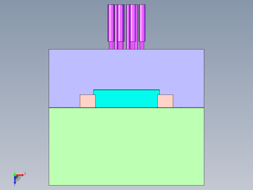 某企业电脑主机机箱壳注塑模具3D+CAD1455487俯视缩略图